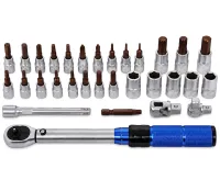 Trimann TM-32 Tool Set with a 5–25 Nm Torque Ratchet and 32-Piece Bit Set, Handheld Quick-Release Ratchet Wrench Set in a Case