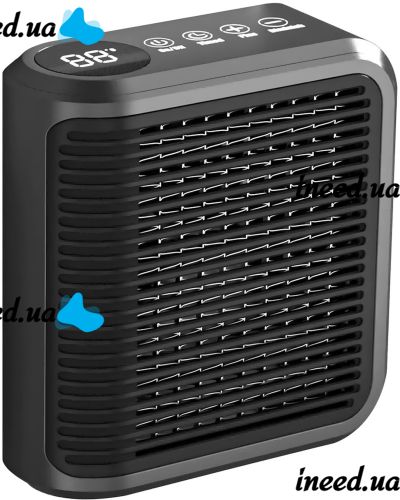 Portable Mini Wall Heater Handy Heater NFJ-08 800W Electric Wall Mounted Fan Heater with Display and Remote Control AND 032 Black