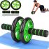 Double roller for the press + Profi Sports mat, Gymnastic simulator double wheel with neoprene handles for the press with a mat YY-1601