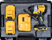 Аккумуляторный ударный шуруповерт импакт DeWALT DCF860E2T Impact XR 36V 5Ah с 2 аккумуляторами, беспроводная бесщеточная дрель с подсветкой Деволт в кейсе