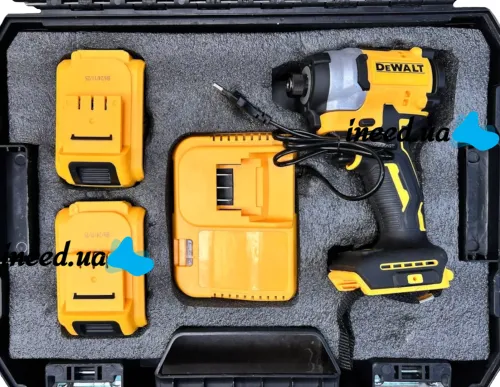 Аккумуляторный ударный шуруповерт импакт DeWALT DCF860E2T Impact XR 36V 5Ah с 2 аккумуляторами, беспроводная бесщеточная дрель с подсветкой Деволт в кейсе
