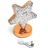 Настольная лампа-ночник Star Table Light PC-8207 сенсорный ночник звезда, светодиодная лампа светильник с кристаллами на акриловой подставке 3 режима