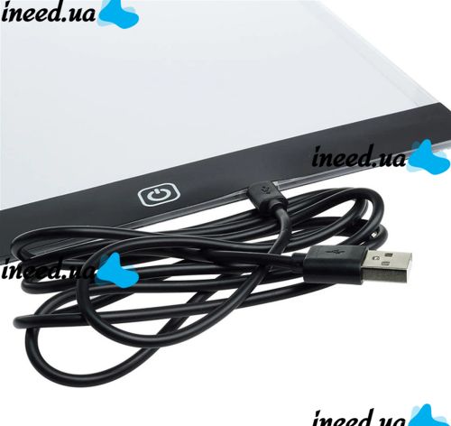 A4-F-USB Light Graphics Tablet for Drawing and Copying with LED Backlight, LED Drawing Board 3 Brightness Modes from USB Black