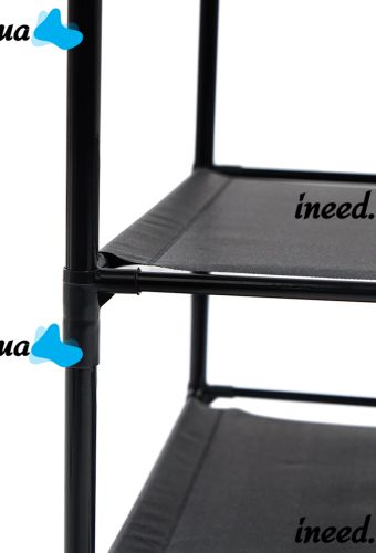 Кутова вішалка для одягу та взуття Corner Coat Rack YP301 вертикальна стійка з гачками TM2 - 202 для зберігання речей на три полиці 185х40 см TM3-303 Black