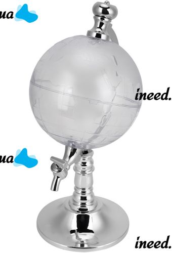 Диспенсер дозатор для алкогольних напоїв Глобус Globe Drink Dispenser 3.5 л скляний резервуар декантер з краном для пива 3500 мл 37х20х23 см