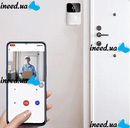 Doorbell with WiFi Camera and Motion Sensor Doorbell X9 Smart Door Battery Operated Video Intercom Video Doorbell for Home Control Android iOS