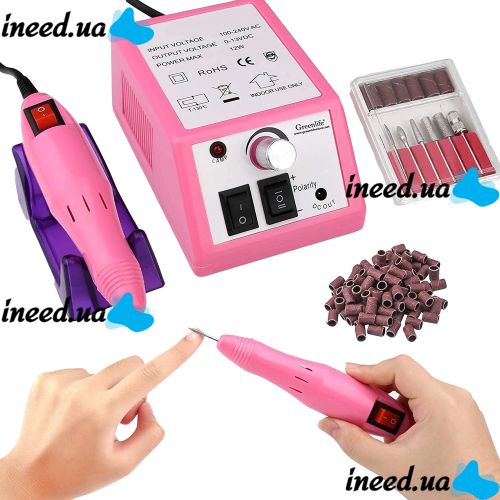 Professional manicure and pedicure cutter Lina Mercedes DM-14 6 nozzles 20000 rpm for polishing 210-ZS 20 thousand rpm Beauty nail machine