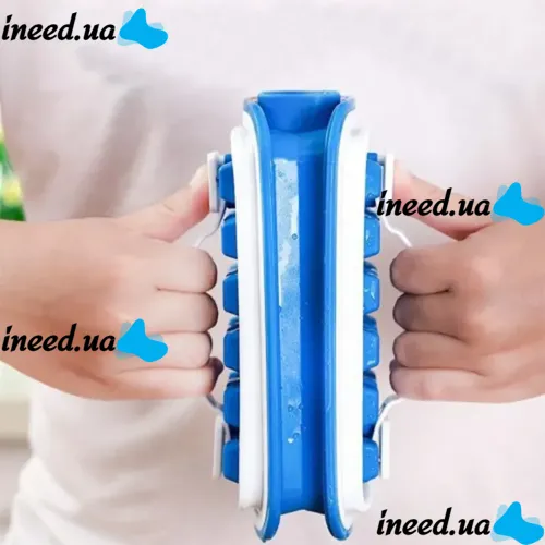 Герметична силіконова форма для льоду з кришкою на 18 клітинок Fill + Carry Without Spilla, Контейнер ледница 18 кубиків, Ледница для заморозки води