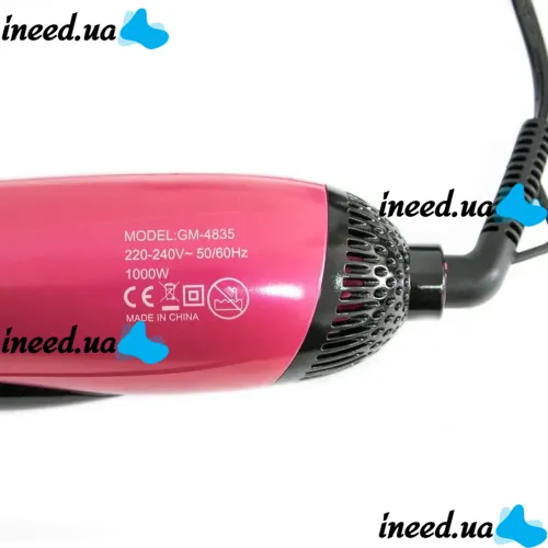 Воздушный стайлер Gemei GM-4835 10 в 1, Набор для укладки волос, расческа 1000W, Многофункциональный фен браш с насадками 1000Вт Розовый