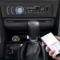 Универсальная автомагнитола Bluetooth 1DIN MP3 Xplod AT-1801 RGB, плеер с сенсорным экраном 3 дюйма и пультом ДУ, Магнитола в машину с USB и SD Черная