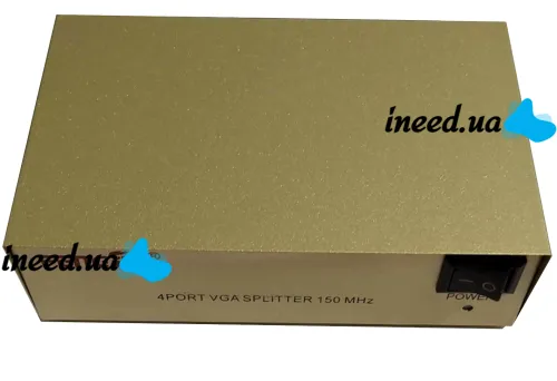 Сплиттер VGA KV-FJ1502A Splitter, Коммутатор 150MHz 2 Port два порта с адаптером разветвитель VGA