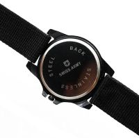 Чоловічі наручні армійські Годинники Swiss Army кварцові годинники Quartz на руку з ремінцем з нейлону 29 см чорні