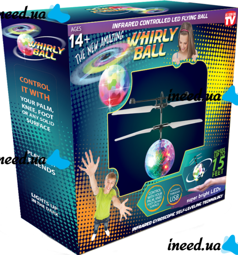 Літаючий куля Whirly Ball Led світлодіодний диско кулька з датчиком наближення, летить за рукою з сенсорним управлінням іграшка з RGB підсвічуванням