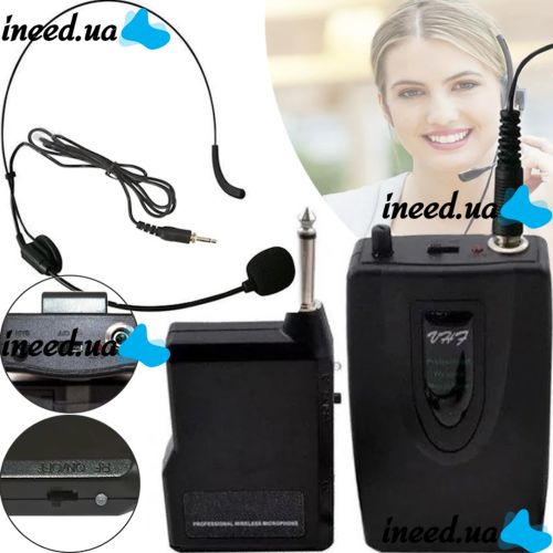 Радіосистема головний мікрофон Dm Shure SH - 100C для озвучення, бездротова гарнітура MAX WM-707 на голову з ресивером, радіомікрофон на батарейках