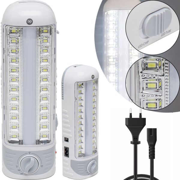 Светодиодная переносная лампа фонарь DP Light DP-7104 1500 mAh с регулировкой света для кемпинга, Аккумуляторные прожектор светильник с ручкой Белый