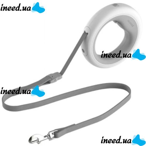 Автоматичний поводок рулетка Xiaomi Moestar UFO Retractable Leash 2 Plus з ліхтариком для собак 5 м до 30кг, браслет на руку з блокіратором довжини