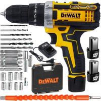 Дрель шуруповерт аккумуляторный DeWALT DCF680Z2FA (12V, 2AH) полный комплект с набором инструментов Деволт с насадками и битами (28 ед.) в кейсе