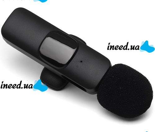 Петличний подвійний мікрофон Wireless Microphone K15 петличка з прищіпкою на одяг 2 мікрофони Type-C Lightning з шумозаглушенням для блогера K-15