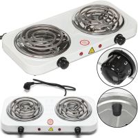 Настільна двоконфорочна електроплита Hot Plate Electric Cooking JX-2020b спіральна плита на 2 конфорки 5 режимів 2000W з термостатом індикатором