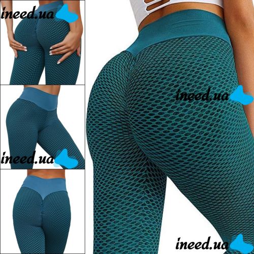 Women's Sports Leggings Staples Scrunch Bum Green with High Waist and Push-up Effect Slimming Seamless Leggings for Fitness push up
