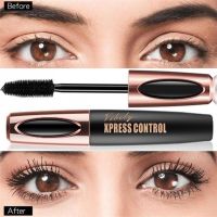 4D Vibely Xpress Control mascara with silk fiber, voluminous, waterproof with the effect of elongation 4D Black 10 ml