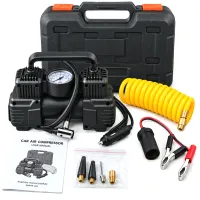 Halfsun SCK619 Two-Cylinder Car Compressor with a Tire Inflation Tool Kit (150 PSI) and XL-1025 Cigarette Lighter Air Pump