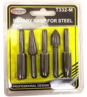 Set of H-Tools T332-M 5 piece milling drill bits for simultaneous drilling and milling in wood and metal Set of 1/4" Grey drill bits