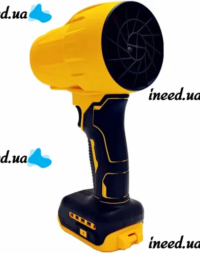 Акумуляторна повітродувка фен DeWalt DCE90E 20V 5Ah для прибирання снігу та листя з 2 акумуляторами, Бездротова дуйка Деволт для видалення пилу