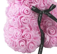 Little Teddy Bear made of Artificial 3D Roses Teddy Bear de Luxe 25 cm Pink, Light Pink Teddy Bear