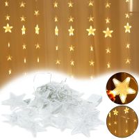 Interior Garland Curtain Starfall XMAS Warm White 3X1.8 m 120 LED Diodes WW New Year LED Curtain for Home Window 3mx1.8m from 220V
