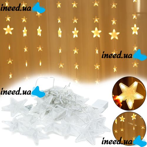 Interior Garland Curtain Starfall XMAS Warm White 3X1.8 m 120 LED Diodes WW New Year LED Curtain for Home Window 3mx1.8m from 220V
