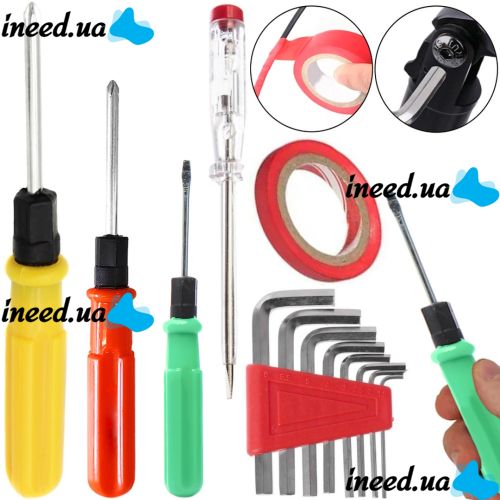 Screwdriver Set Screwdriver Set MS-23002 13 in 1 Hand Tool Kit, Voltage Indicator, Hex Wrench, Insulation Tape AND444