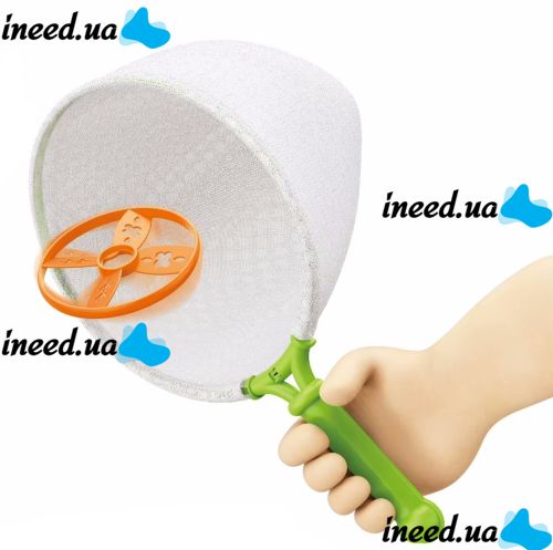Whale Frisbee 9965A Children's Frisbee Playset with 2 Nets and 6 Plates, Catapult Toy JQ-269 for Launching VN-640 Flying Saucers for Children