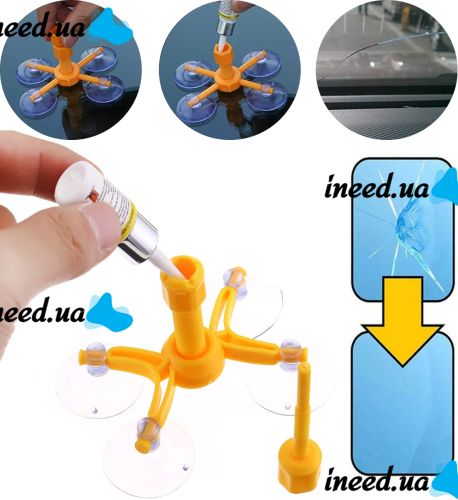 Полный набор для ремонта лобового стекла авто Versachem Windshield Repair Kit средство для удаления трещин и сколов, царапин и повреждений автомобиля