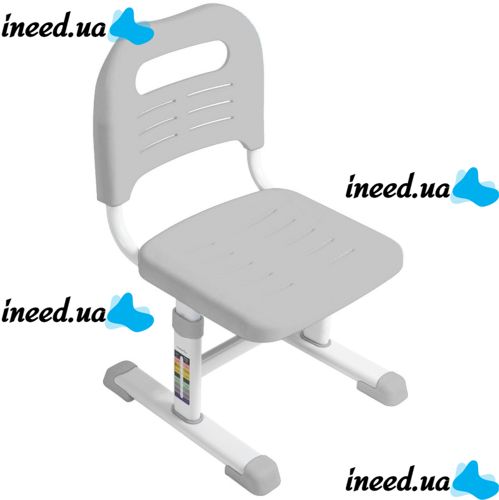 Bambi M 4818-4 Children's Desk and Chair Set—School Desk and Height-Adjustable Chair with Bookrest, for Ages 3 and Up, NJ-492, Gray