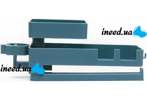 Полиця органайзер на кран Faucet Rack LY-282 багатофункціональний підвісний поворотний тримач на 3 яруси для мочалок і мила на змішувач Блакитний