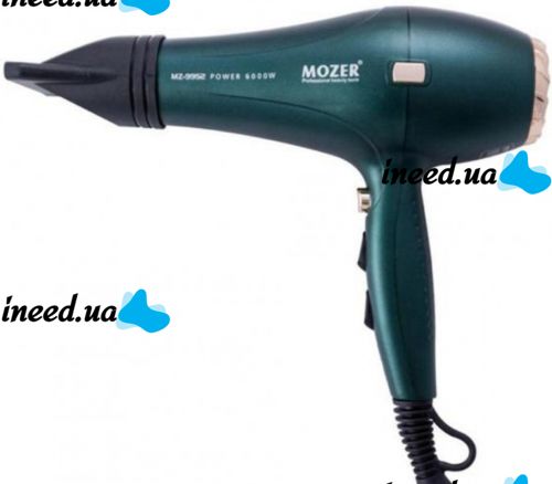 Професійний фен Mozer MZ-9952 4000W для сушіння й укладання волосся, Електричний фен Мозер з холодним обдувом і 2 насадками 2 швидкості 3 режими