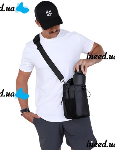 Спортивная магнитная сумка Magnetic Gym Bag Y-100 для бутылки с водой и карманом для телефона, сумка с плечевым ремнем 27х27х11см для спортзала