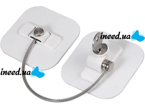 Window blocker with key Child Safety Lock AND-93 child safety lock, protection for furniture, wardrobe, refrigerator, lock with cable for children