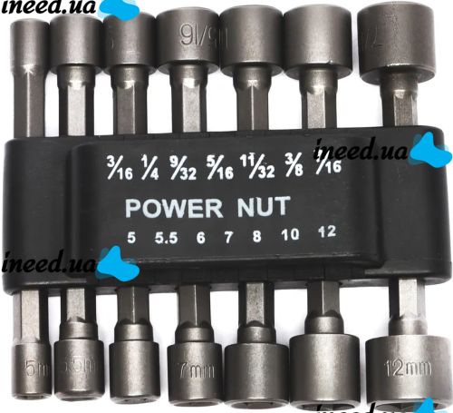 A set of hexagon socket heads Power Nut Driver 14PCS a set of quick-change nozzles with a storage holder, reinforced bits for a screwdriver