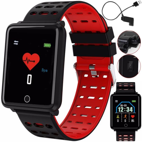 Умные наручные смарт часы Smart Bracelet F5 Black водонепроницаемый Bluetooth шагомер, фитнес трекер с беспроводной зарядкой IOS Android Черные