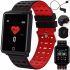 Умные наручные смарт часы Smart Bracelet F5 Black водонепроницаемый Bluetooth шагомер, фитнес трекер с беспроводной зарядкой IOS Android Черные