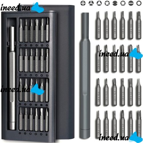 Набір викруток 25 в 1 Phillips Torx Hex Precision DIY з кейсом магнітні біти викрутки для ремонту телефонів міні-чохол набір інструментів викрутка