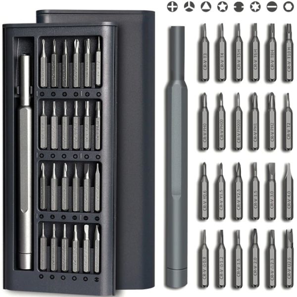 Набор отверток 25 в 1 Phillips Torx Hex Precision DIY с кейсом магнитные биты отвертки для ремонта телефонов мини-чехол набор инструментов отвертка