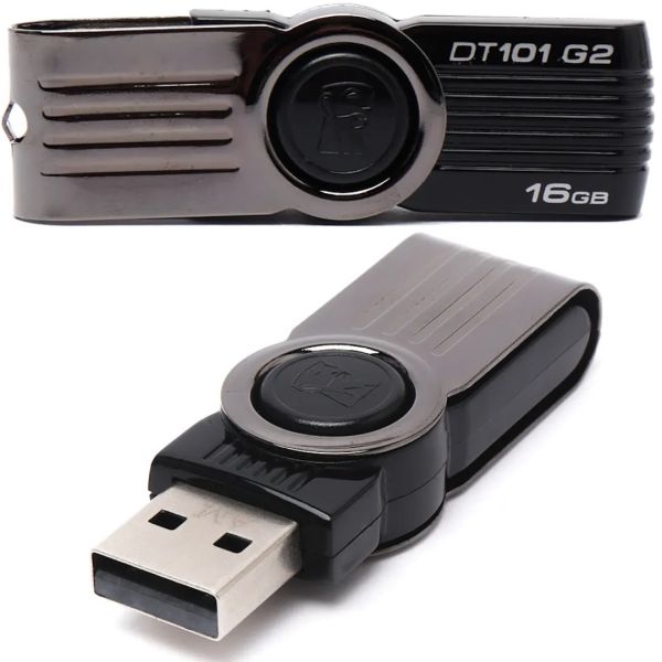 USB Flash 16GB флешка Kingston DataTraveler DT101 G2 флеш-накопитель, карта памяти, USB-накопитель для хранения документов, фото и видео 16Гб