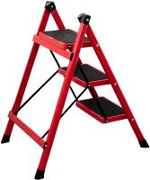Folding stepladder for 3 steps Mastar 3 Step Ladders up to 150 kg folding three-stage one-way ladder with anti-slip coating 84x40 cm