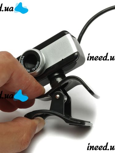 Провідна веб камера з мікрофоном Digital HD Camera RD517 640х480 універсальна зовнішня USB веб-камера на прищіпці для ПК комп'ютера і ноутбука Чорна