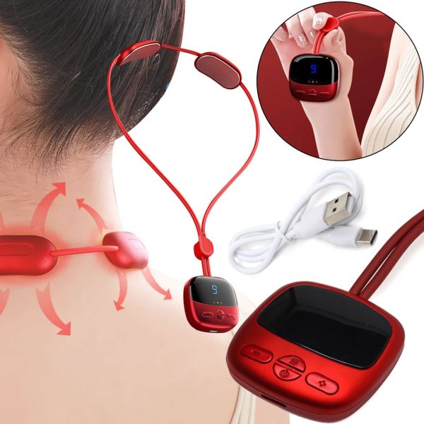 Smart Electric Neck Massager Neck Massager LY-480 Pulse Hanging Mini Neck Massager with Constant Temperature and Display