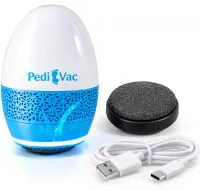 Pedi Vac R1-4921 Electric Foot File: Rechargeable Pumice Grinder for Cleaning Heels and Removing Calluses, with a USB-Powered Vacuum Cleaner