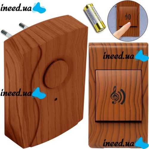 Luckarm A601 doorbell from a 220V Brown outlet wireless button signal transmitter and receiver from a 32-ring network for an entrance door up to 150 m